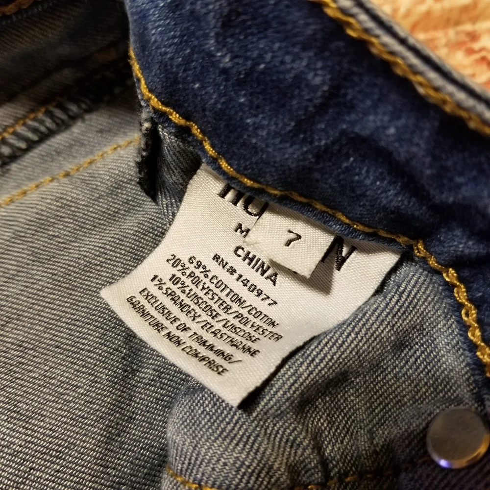 Hudson Girls Blue Distressed Jeans Size 7